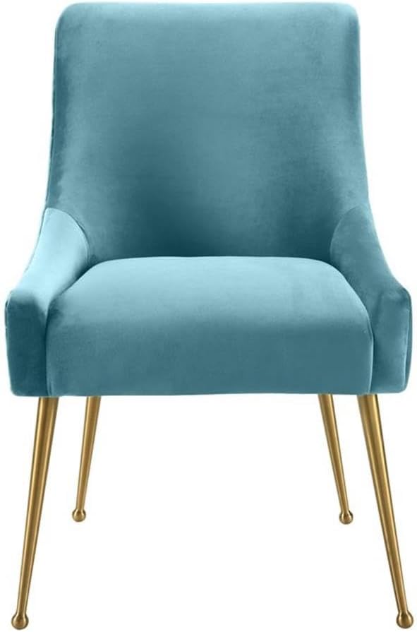 Tov Furniture Beatrix Velvet Dining Side Chair (Sea Blue)