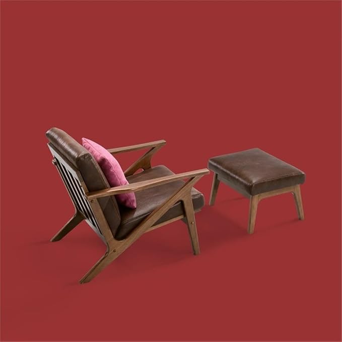 Zola Mid Century Modern Accent Chair Arm Chair: The Perfect Reading Living Room and Bedroom Chairs for Modern Home Furniture Use! Solid Wood Frame Brown/Walnut