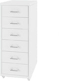 6 Drawer Mobile File Cabinet Drawer Cabinet Office Household Mobile Storage Cabinet Vertical Under Desk Storage(Color:B)