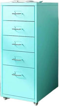 File Cabinet Multilayer Tin Cabinet Household Storage Narrow Storage Cabinet File Cabinet Office Drawer Cabinet (Color : Blue)