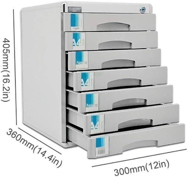 File Cabinet Lockable Data Office Storage Drawer Confidential Desktop Organizer Gray AluminumSilverstandard Size