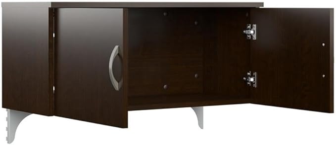 Bush Business Furniture Office in an Hour 3 Drawer Rolling File Cabinet in Mocha Cherry | Mobile Under Desk Drawers for Letter Legal and A4-Size Document Storage
