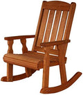 Amish Heavy Duty 600 Lb Mission Pressure Treated Rocking Chair (Cedar Stain)