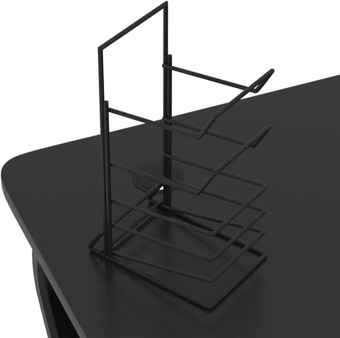 Gaming Desk Computer Desk Gaming Table with ZZ Shape Legs Z Shaped Pc Gaming Workstation Home Office Desk for Home Office Black 35.4x23.6x29.5