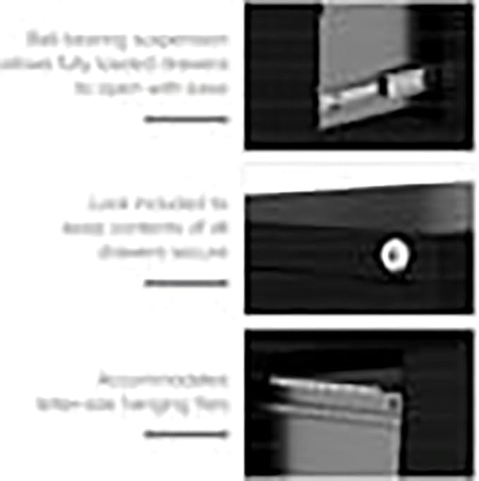UrbanPro 3 Drawers 40.19 Vertical Black Metal Filing Cabinet Lockable Pre-Assembled Stationary Letter Size for Home Office