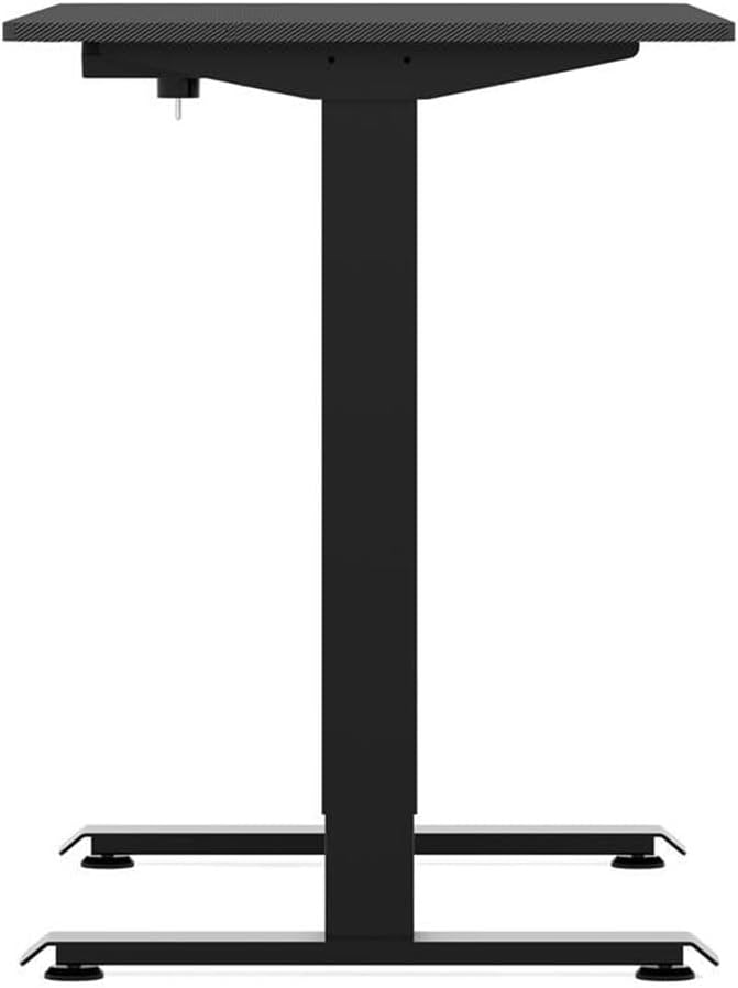 Furniture of America Tilah Metal Height Adjustable Office Desk in Black