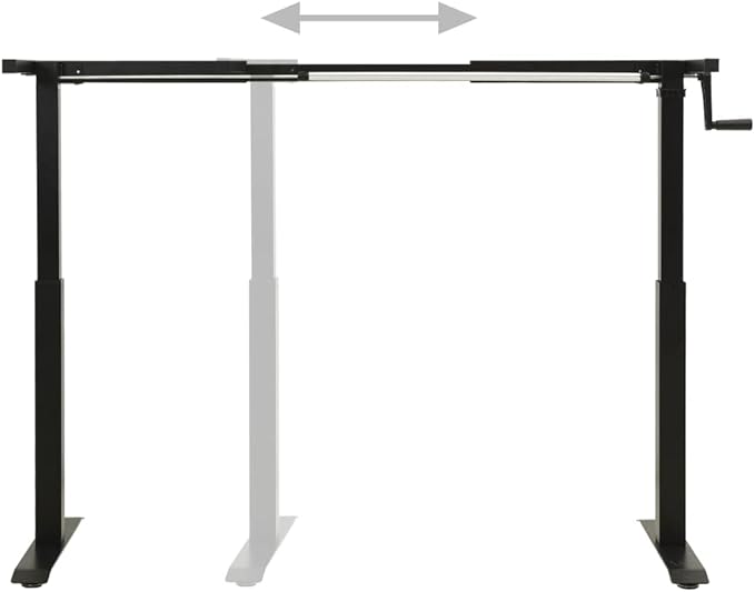 vidaXL Standing Desk Frame Adjustable Legs Computer Desk Base for Home Office