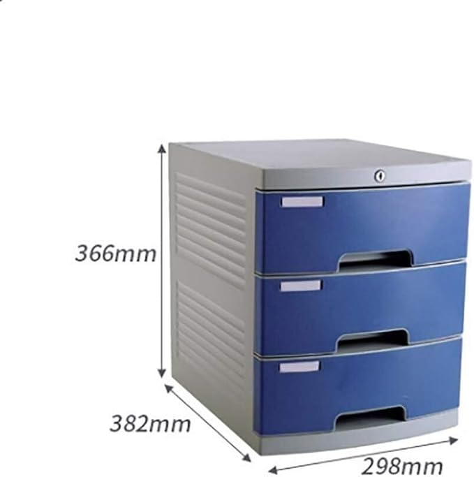 File Cabinet Desktop Cabinet Three-Layer Storage Box Drawers Lockable Desktop Drawer Organizer