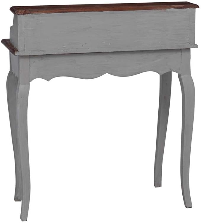 Antique-Style Wooden Writing Computer Desk Home Office Desk Writing Study Table PC Desk Workstation for Bedroom Solid Reclaimed Wood 31.5x15.7x36.2