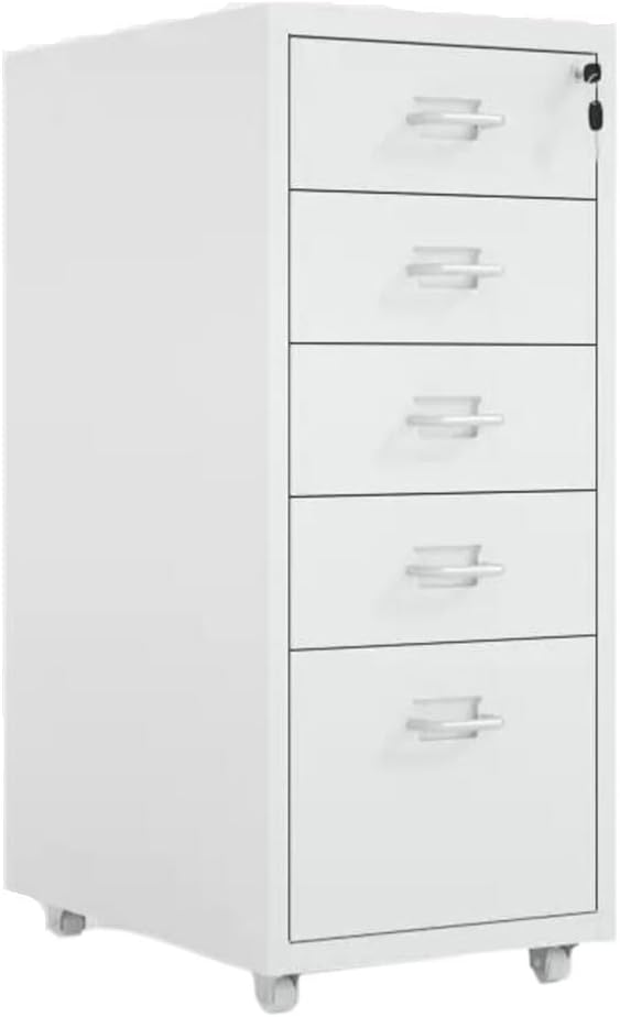 File Cabinet Tin Cabinet Storage Cabinet Under Desk Cabinet with Lock Mobile Drawer Cabinet 3/5 /6/8 /10 Drawers Storage Data Cabinet (Size : 5F)