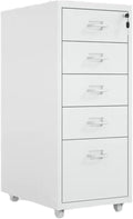 File Cabinet Tin Cabinet Storage Cabinet Under Desk Cabinet with Lock Mobile Drawer Cabinet 3/5 /6/8 /10 Drawers Storage Data Cabinet (Size : 5F)