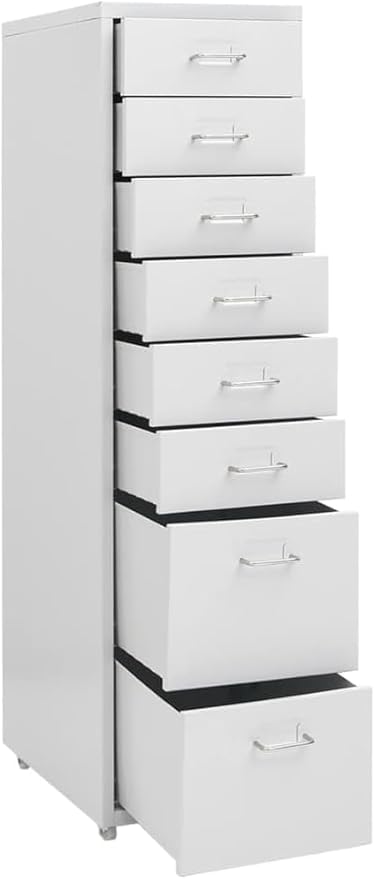 ELEFOCUS Furniture-Sets-Mobile File Cabinet White 28x41x109 cm Metal(Color:Default)