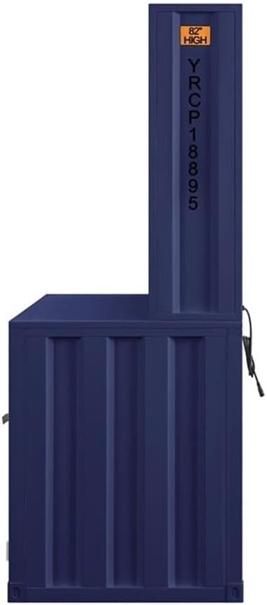 Acme Cargo Metal Frame Desk and Hutch with Storage Base in Blue