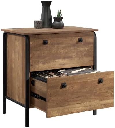 2 Drawer Small File Cabinet with Lock Under Desk Locking Storage Drawers Organizer for HomeModern Office Filing CabinetsOakdk