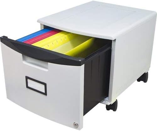 Storex File Cabinet on Wheels 1 Drawer - Black