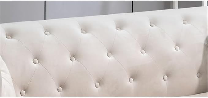 Glory Furniture Pompano Velvet Upholstered Chair in Ivory
