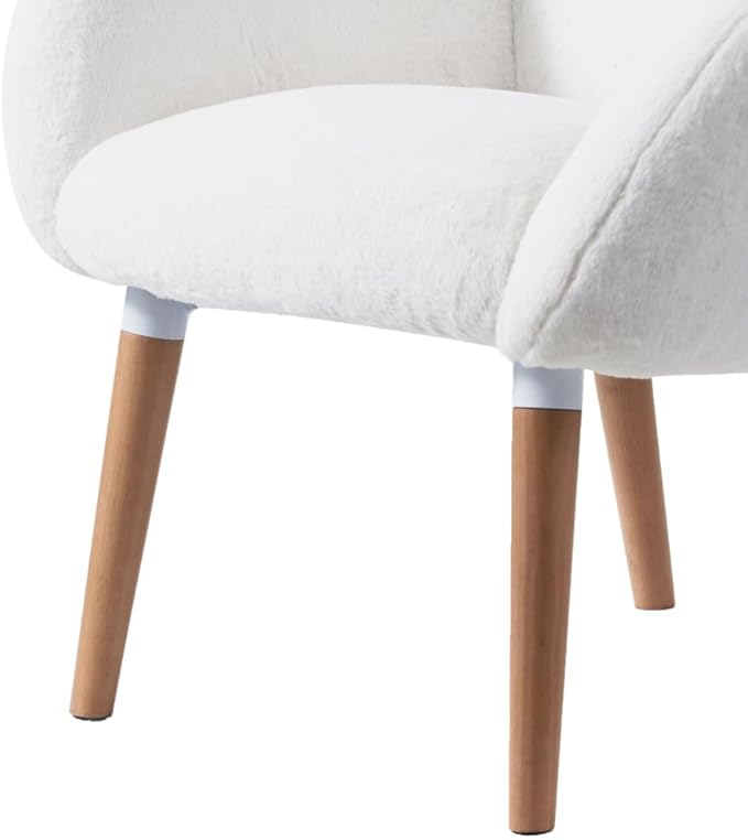 Pure Solid Wood Beech Frame Imitation Lamb Fabric Sofa Chair Suitable for Living Room and Hotel