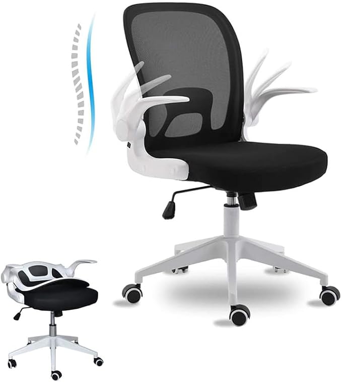IPKIG Glass Computer Desk and Chair Set Foldable Office Chair and Glass Top Computer Desk with Carbon Steel Frame Home Office Desks Computer Table Study Writing Desk Workstation for Living Room