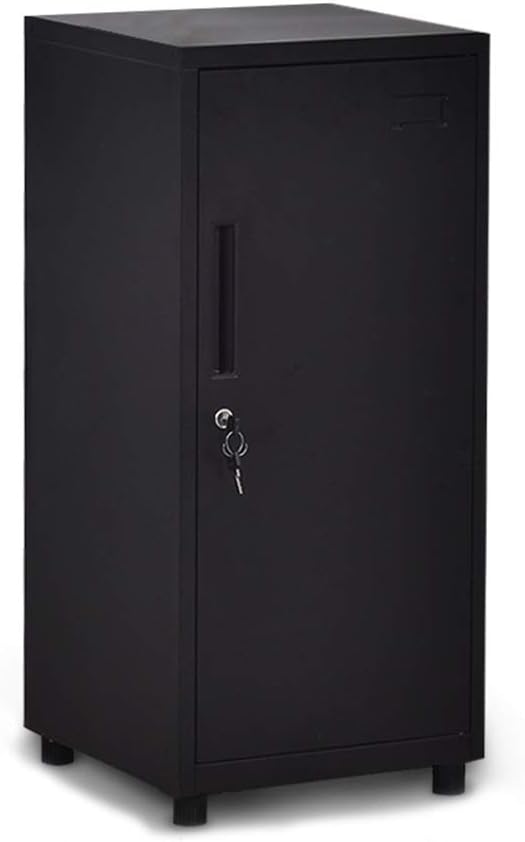 File Cabinet Office File Cabinet Iron Belt Lock File Cabinet White Multi-Function Drawer Locker Black Household Bedside Table Office Filing Cabinet (Color : Gold Size : 1) (Black 1)