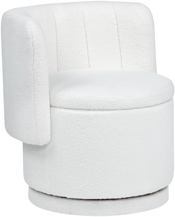 Stylish and Minimalist Teddy Fleece Single Sofa Chair with Arms and Pillow Armchair Accent Chair for Living Room Bedroom StudyGrey (Beige + Boucle)