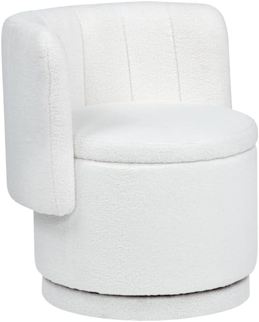Stylish and Minimalist Teddy Fleece Single Sofa Chair with Arms and Pillow Armchair Accent Chair for Living Room Bedroom StudyGrey (Beige + Boucle)