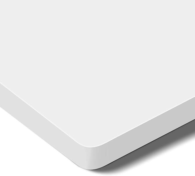 Whole-Piece Particle Board Table Top for Standing Desk and Home Office Desk DIY 55x28x1 Inch White Desk Top