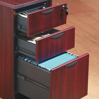 Alera Valencia Box/Box/File Full Pedestal 15 5/8w x 20 1/2d x 28 1/2h Mahogany