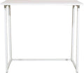 Small Folding Desk Simple Assembly Computer Desk Home Office Desk Study Writing Table for Small Space Offices - All White