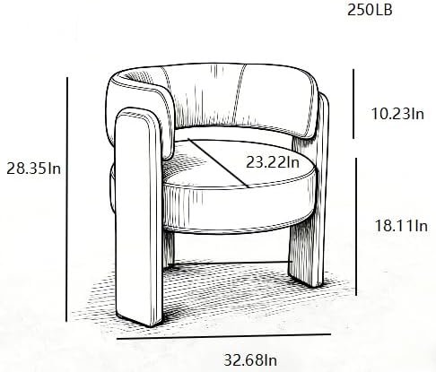 GDFStudio 30 Modern Accent Chair Upgrade Leisure Boucle Upholstered Armchair with Curved Arms and Waist Pillow Comfy Single Sofa Chair for Living Room Bedroom Office Apartment Orange