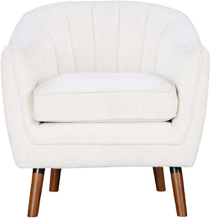 Lexicon Cutler Fabric Upholstered Accent Chair in White