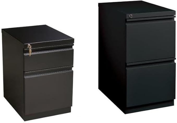 Hirsh Industries 2 Piece Value Pack 2 Drawer Mobile File Cabinet File in Black
