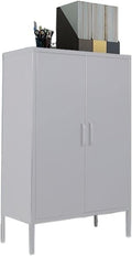 File Cabinet Metal File Cabinet Office Furniture Storage Cabinet Living Room Cabinet Household Side Cabinet Vertical File Cabinet (Grey)