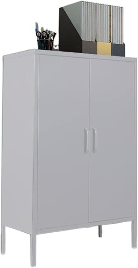 File Cabinet Metal File Cabinet Office Furniture Storage Cabinet Living Room Cabinet Household Side Cabinet Vertical File Cabinet (Grey)