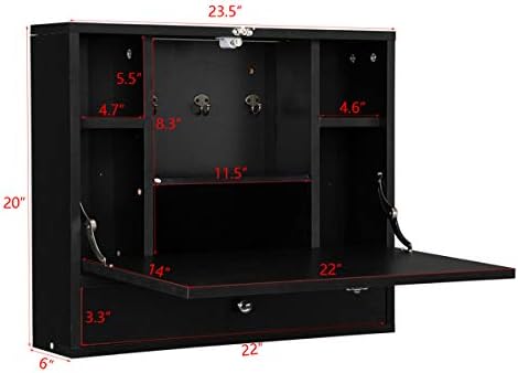 Foldable Floating Home Office Table Desk Workstation for Home Office Save Space Wall Mounted Desk Floating Desk Desk Wall Mounted Convertible Desk