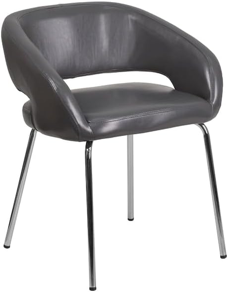 Flash Furniture Fusion Series Contemporary Gray LeatherSoft Side Reception Chair