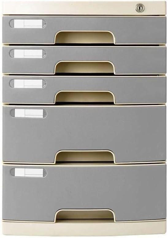 File cabinets Office Storage Desktop Locking drawersfile cabinets Multi-Layer Storage Boxes(Color:Gray)