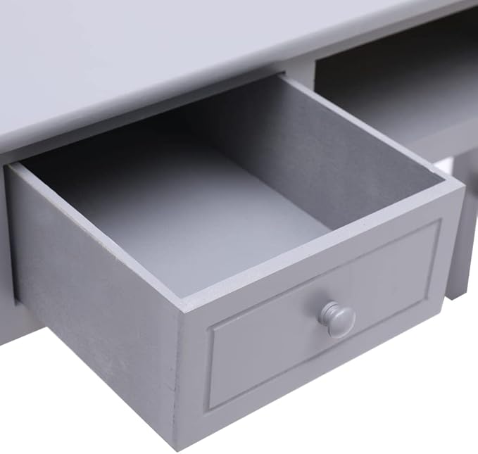 Computer DeskHome Office DeskStudy Writing Table for Home Office Modern Simple Style DeskWriting Desk Gray 43.3x17.7x29.9 Wood