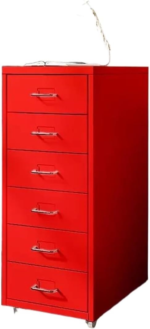 File Cabinet Multi-Layer Tin Cabinet A4 Folder Small Cabinet Classification File Cabinet Filing Cabinet Office Drawer Cabinet (Color : Red)