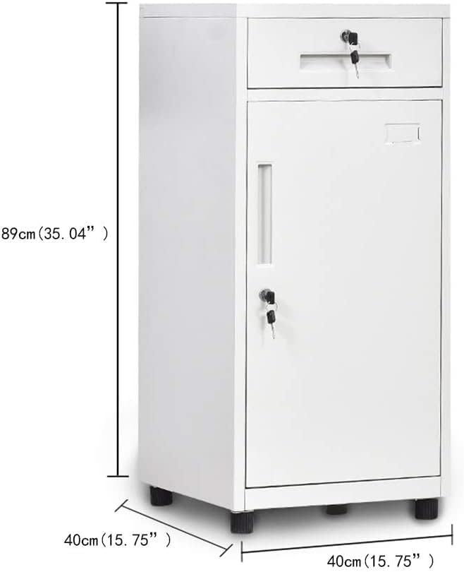 File Cabinet Office File Cabinet Iron Belt Lock File Cabinet White Multifunctional Cabinet with Drawer Black Home Bedside Desk Office File Cabinet (Color : Black Size : B) (Gold Brass)