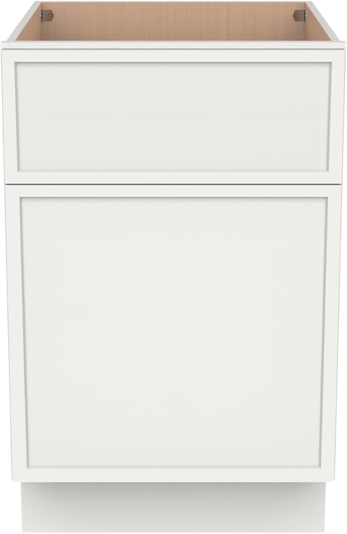 Solid Wood File Cabinet with 2 Drawers Desk Under-Table Wooden File Cabinet Suitable for Bedside or Freestanding File Storage Cabinet (Origami White 18 W × 21 D × 29.5 H)