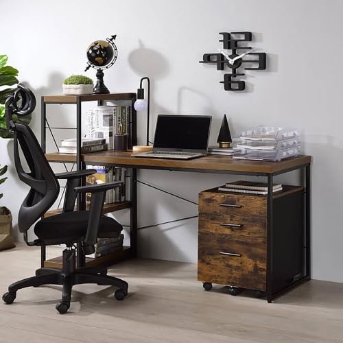 File Cabinet with Lock 2 Drawer Small Storage Cabinet OrganizerModern Filing Cabinets Under Desk Locking Drawers for Home OfficeBlackBrown