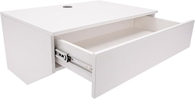 Wall Mounted Desk Computer Desk Floating Wall Table with Pull Out Drawer Home Office Table Desk Workstation