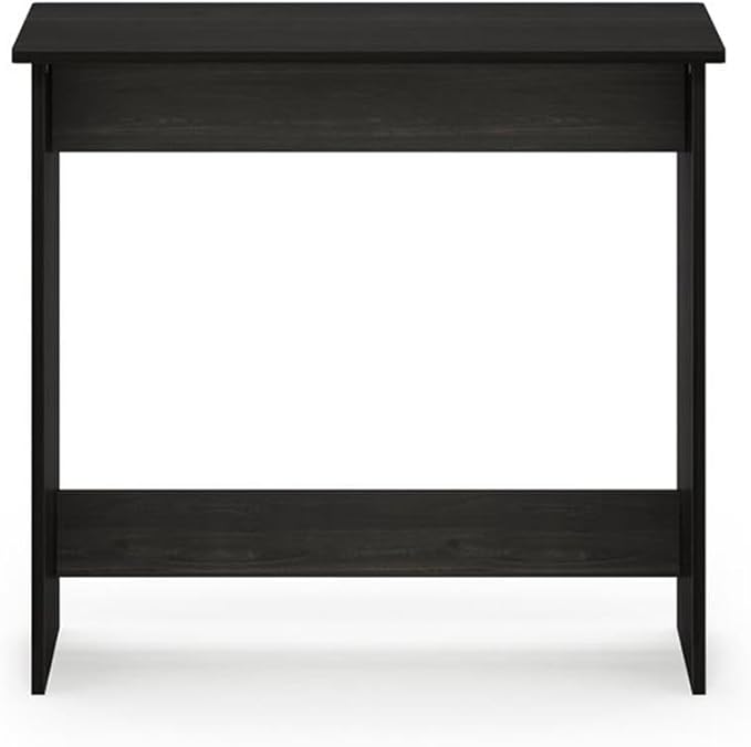 Pemberly Row Study Table 31.5 Wide Engineered Wood Writing Desk Espresso Finish Compact Design with Rounded Corners Home Office Furniture for Small Spaces