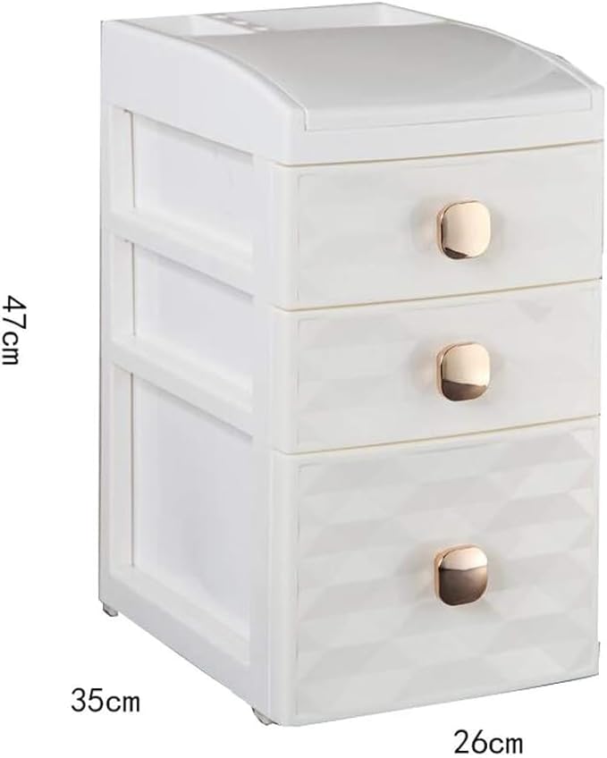 Desk File Cabinet Document Organizer - Desk Drawer Storage Cabinet with Casters with 3 Drawers Under Desk Cabinet Storage Office Drawers(Color:E) (D)