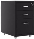 File Cabinet Tin Storage Data Storage Cabinet Under Desk with Lock Mobile Drawer Cabinet (Color : Black)
