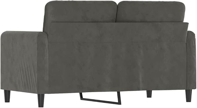 vidaXL 47.2 Durable 2-Seater Sofa in Dark Grey Velvet