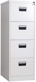 File Cabinets Floor-Standing File Cabinet Large Capacity Push-Pull Drawer Mobile Iron with -Theft Lock(Large)