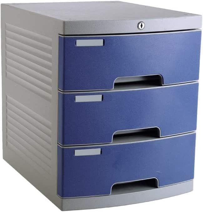 File Cabinet Office Stationery Desktop Cabinet 3 Drawers Plastic Safety Cabinet Storage Cabinet Storage Box Lock Bookcase