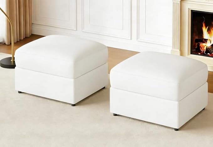 Modular Sectional Sofa Cloud Couch Changeable Couch Ottoman to Extend Your Sofa (Beige)