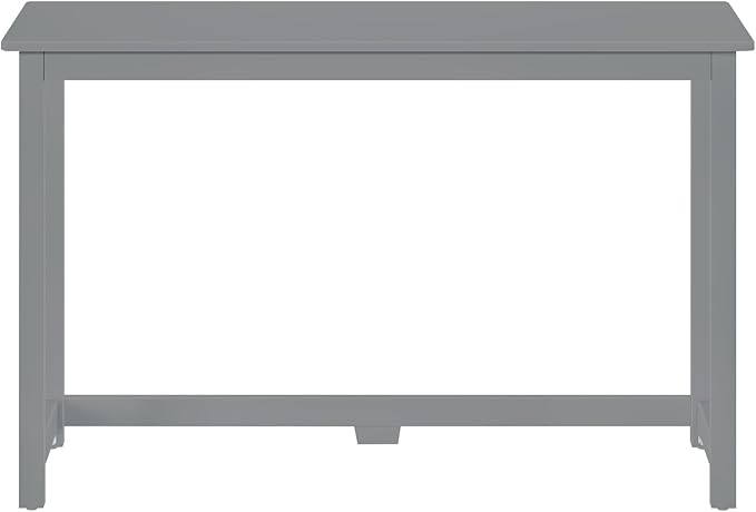 Max &amp Lily Solid Wood Desk 47 Inches Grey